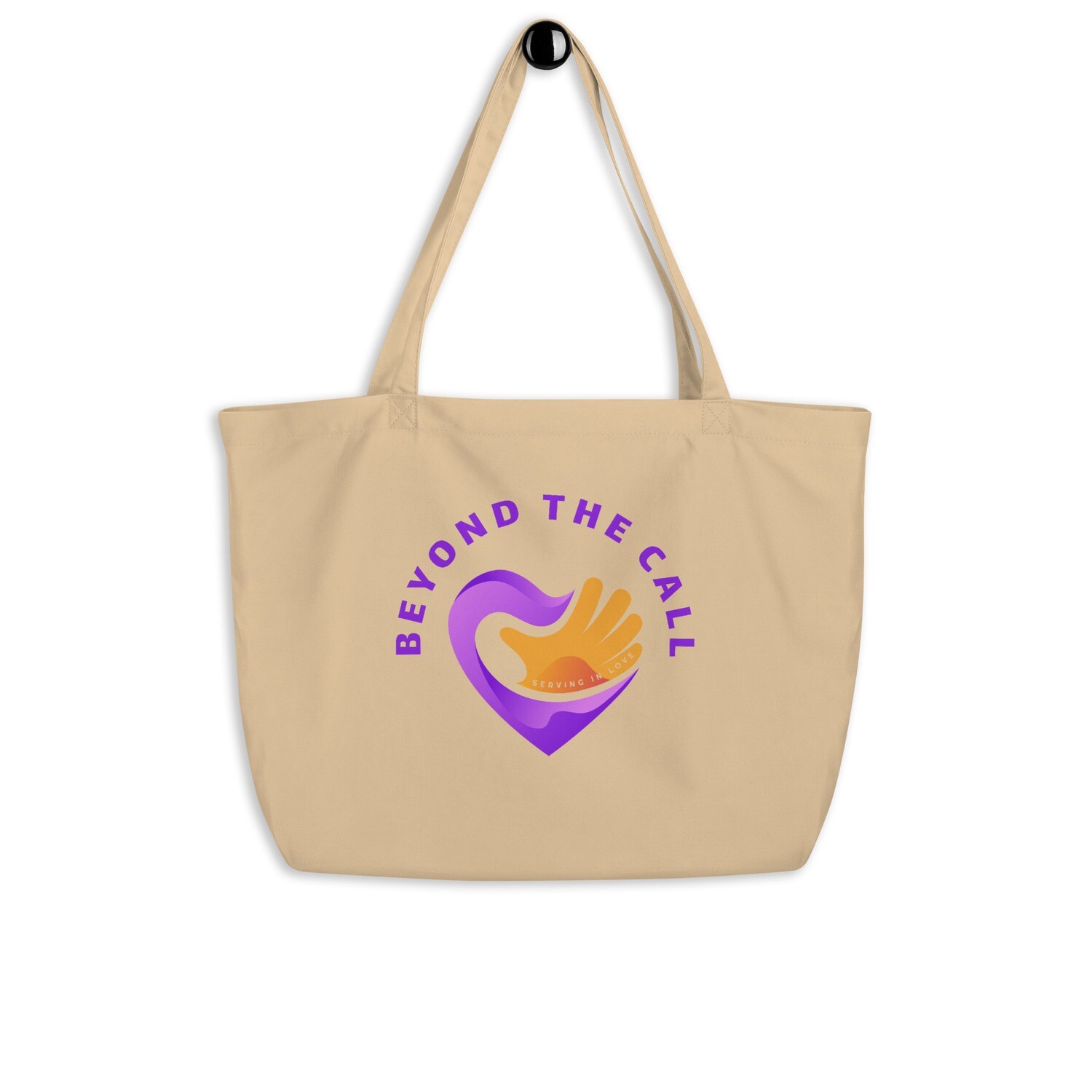 Beyond The Call large organic tote bag