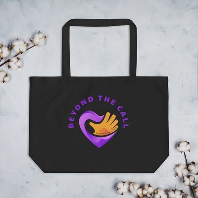 Beyond The Call large organic tote bag