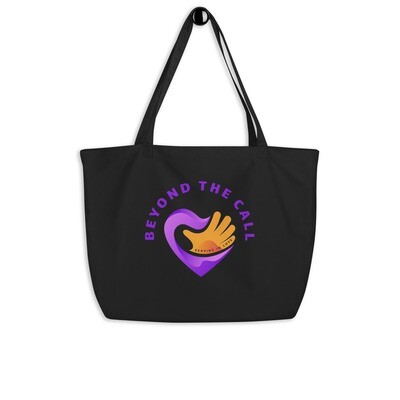 Beyond The Call large organic tote bag