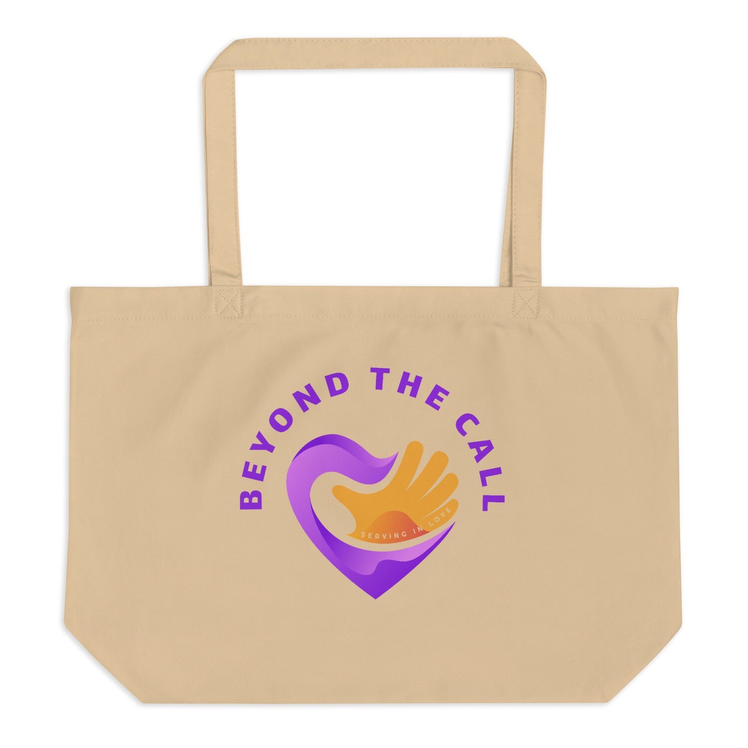 Beyond The Call large organic tote bag