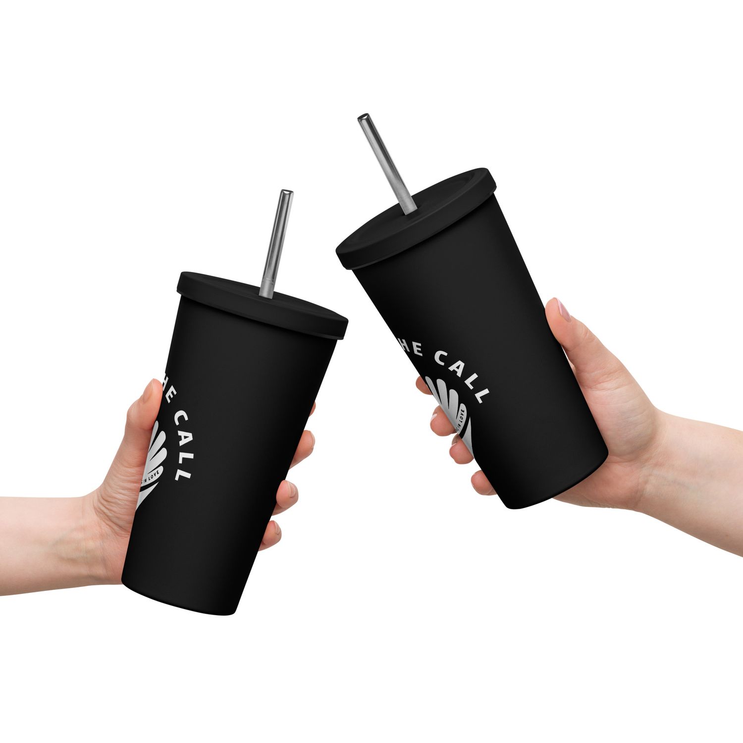 BTC Insulated tumbler with a straw