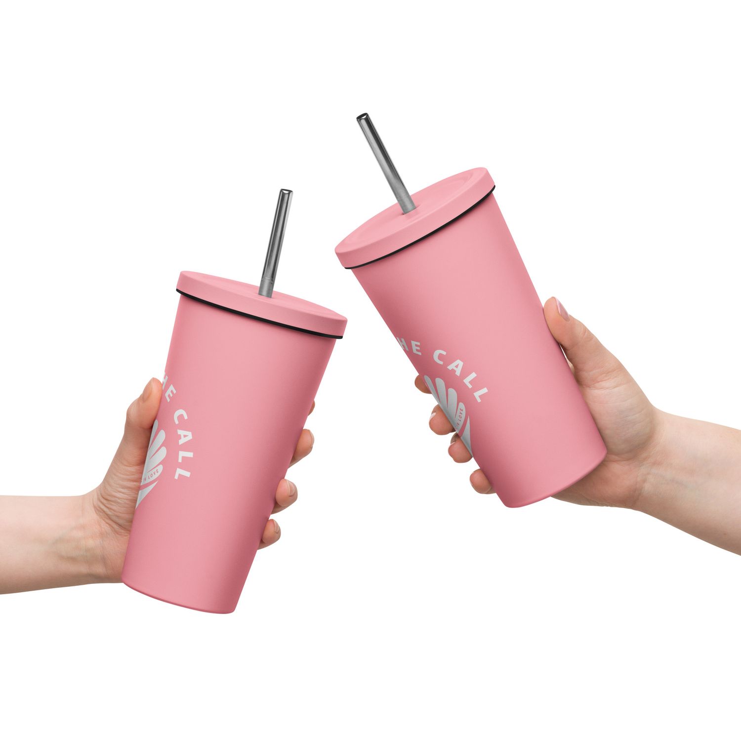 BTC Insulated tumbler with a straw