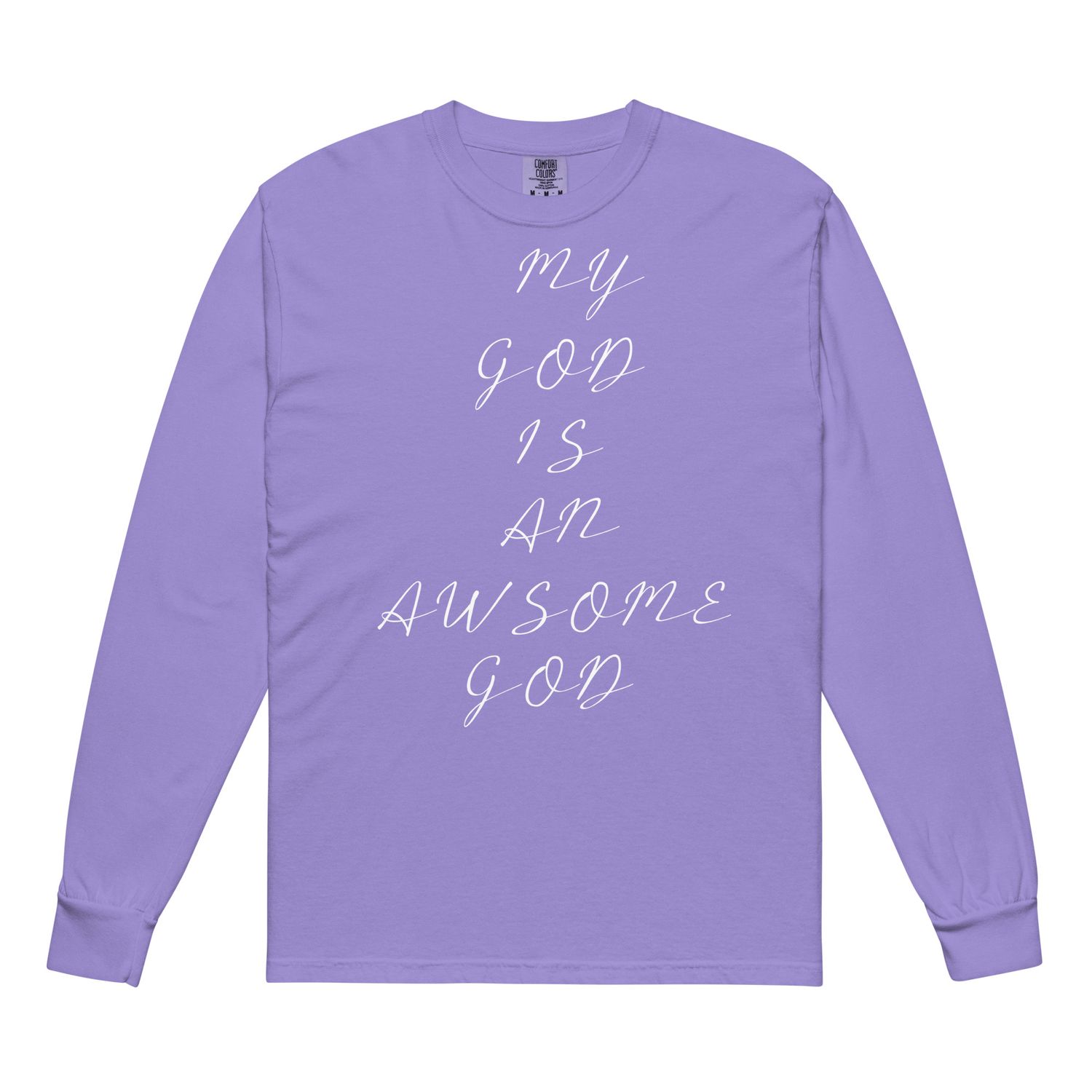 Garment-dyed heavyweight long-sleeve shirt