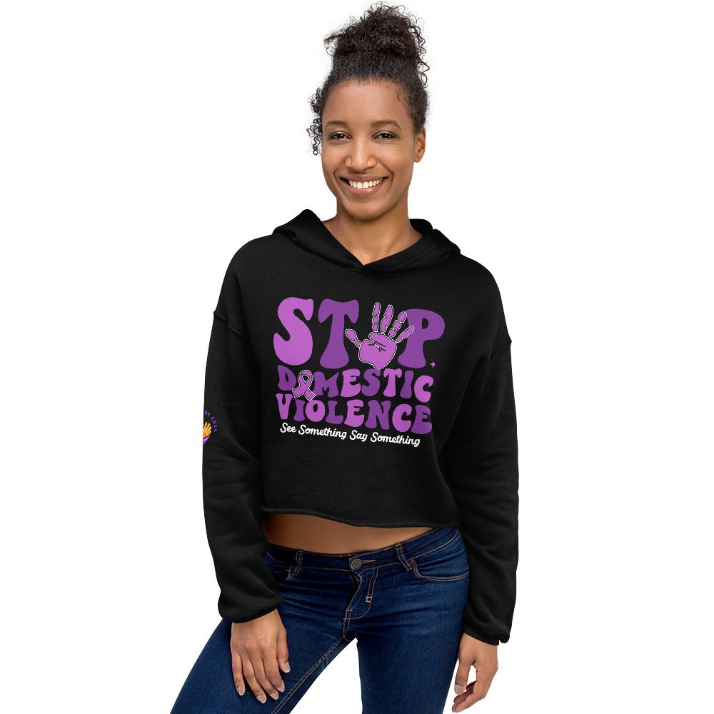 Hand Stop DV Crop Hoodie