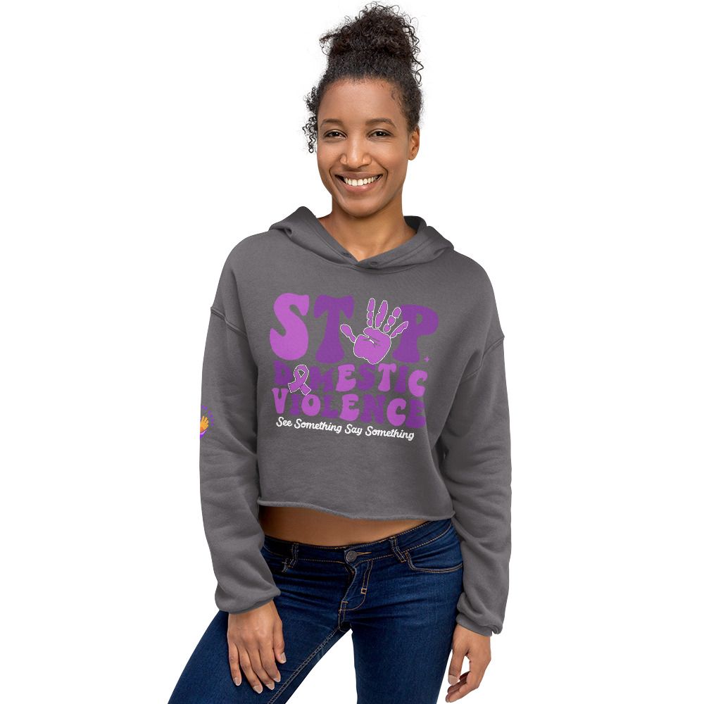 Hand Stop DV Crop Hoodie