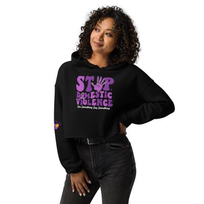 Hand Stop DV Crop Hoodie