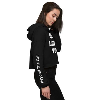BTC God Loves You Crop Hoodie