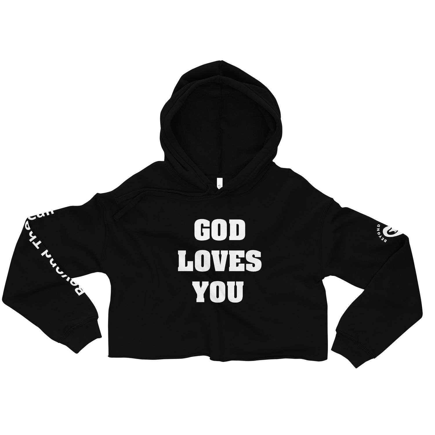 BTC God Loves You Crop Hoodie