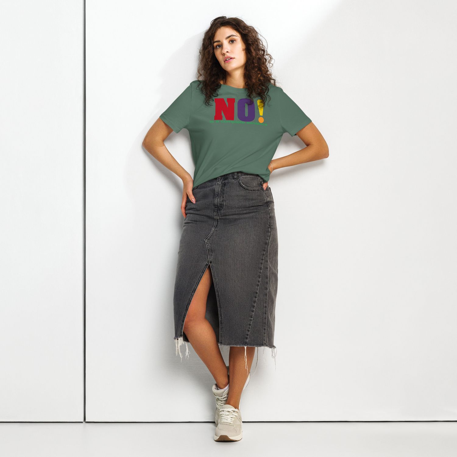 BTC NO! Women’s organic ribbed neck t-shirt