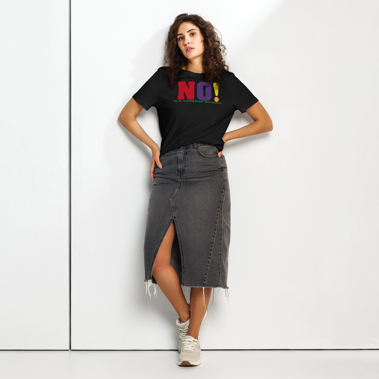 BTC NO! Women’s organic ribbed neck t-shirt
