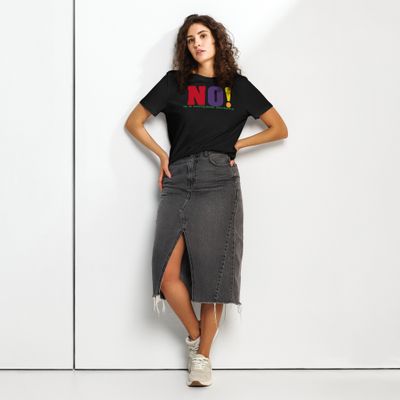BTC NO! Women’s organic ribbed neck t-shirt