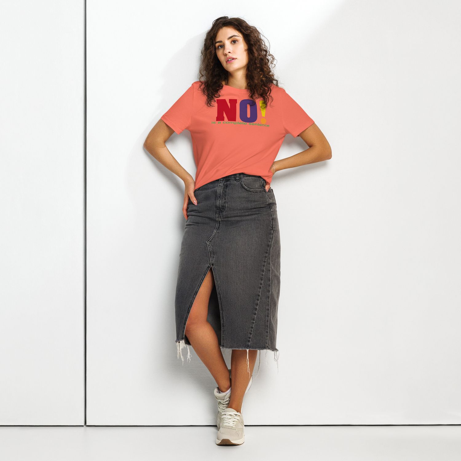 BTC NO! Women’s organic ribbed neck t-shirt