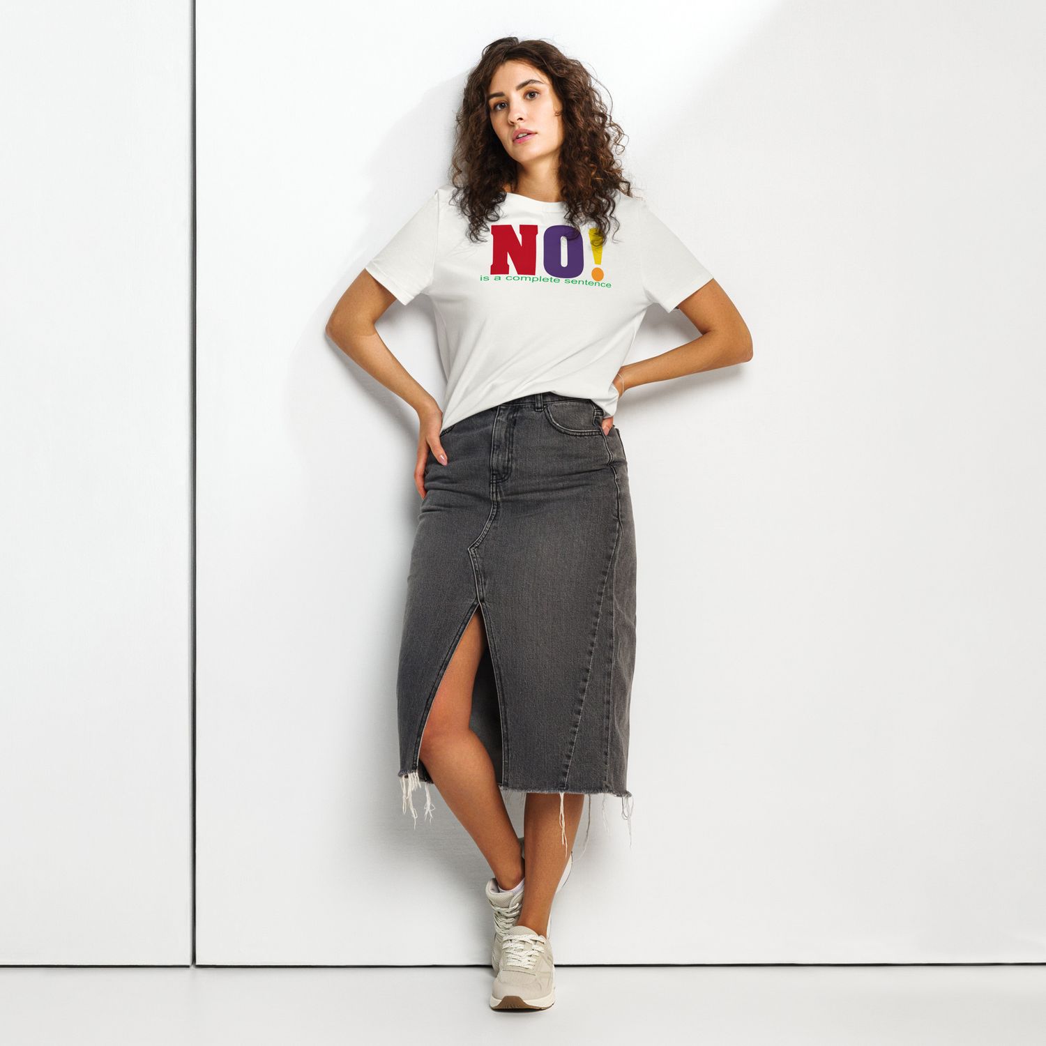 BTC NO! Women’s organic ribbed neck t-shirt