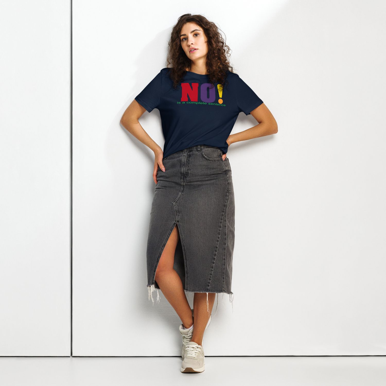 BTC NO! Women’s organic ribbed neck t-shirt