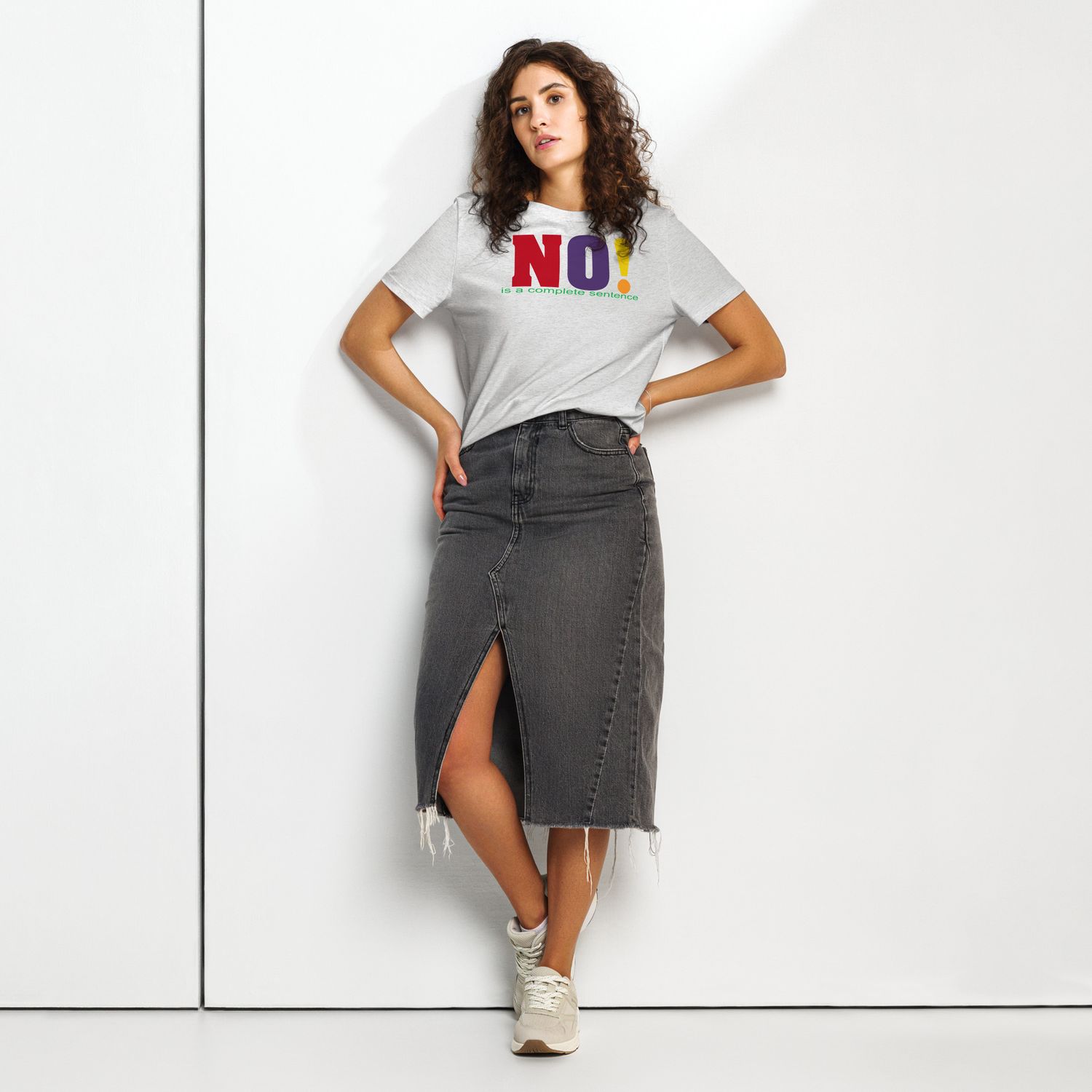 BTC NO! Women’s organic ribbed neck t-shirt