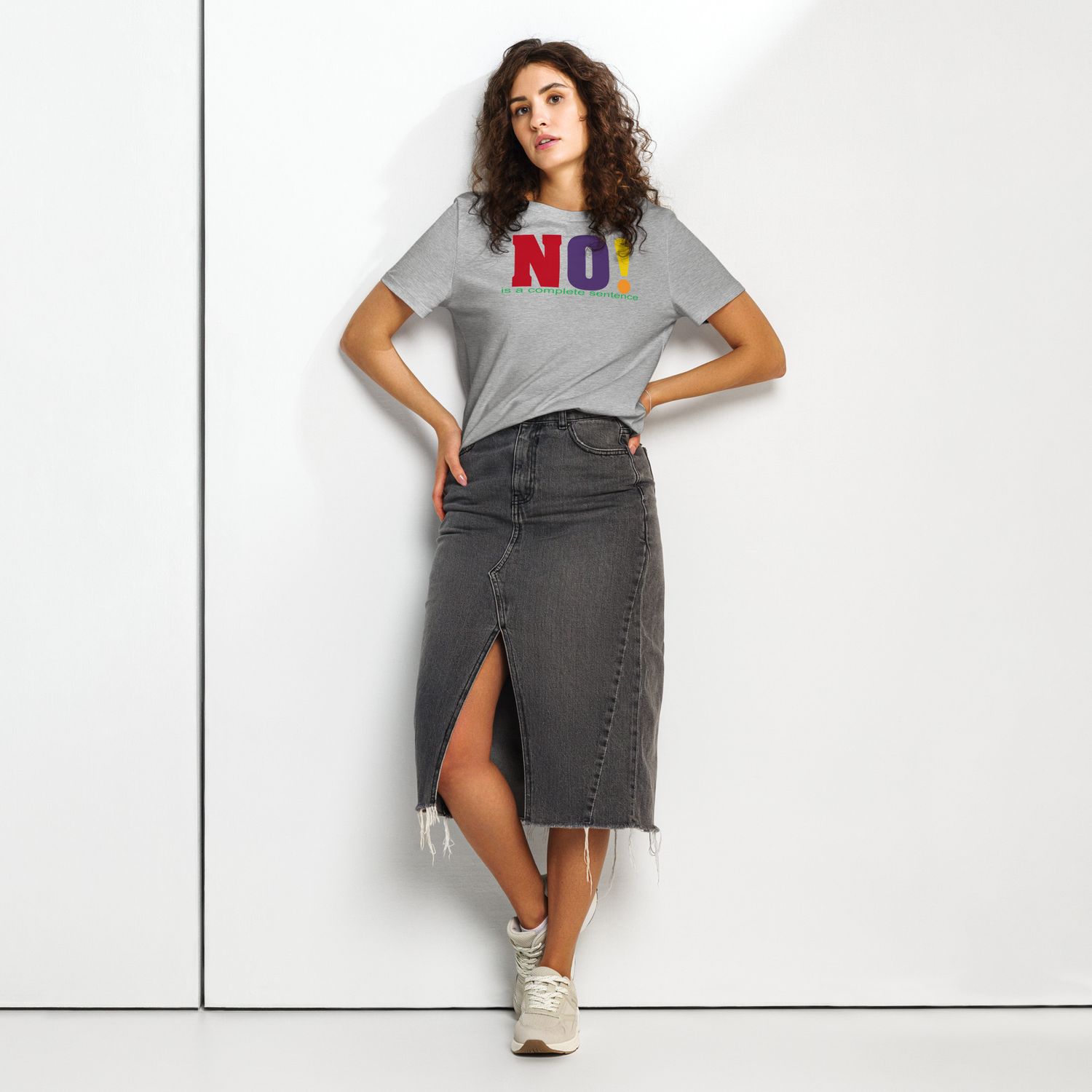BTC NO! Women’s organic ribbed neck t-shirt