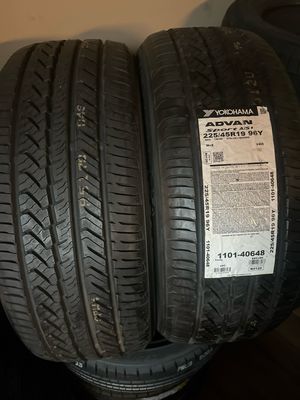 PAIR OF 2 NEW 2254519 96Y YOKOHAMA ADVAN SPORT M+S