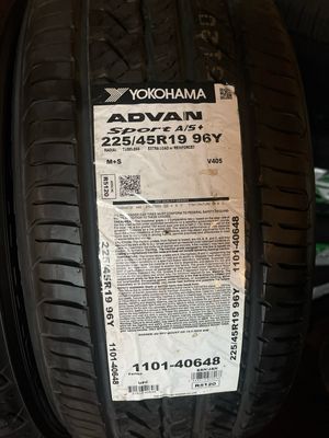 PAIR OF 2 NEW 2254519 96Y YOKOHAMA ADVAN SPORT M+S