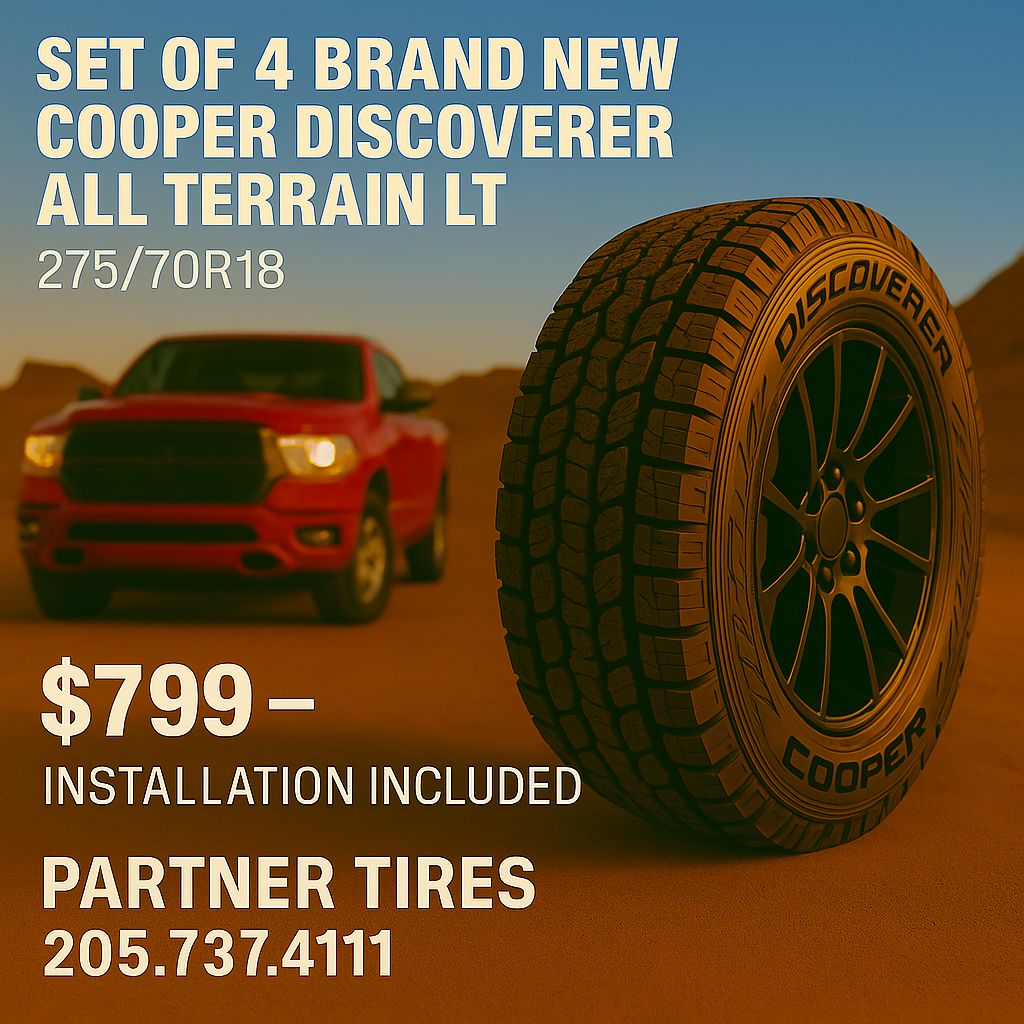 SET OF 4 BRAND NEW 275/70R18 COOPER DISCOVERER ALL TERRAIN LT 125S LOAD E 10 PLY