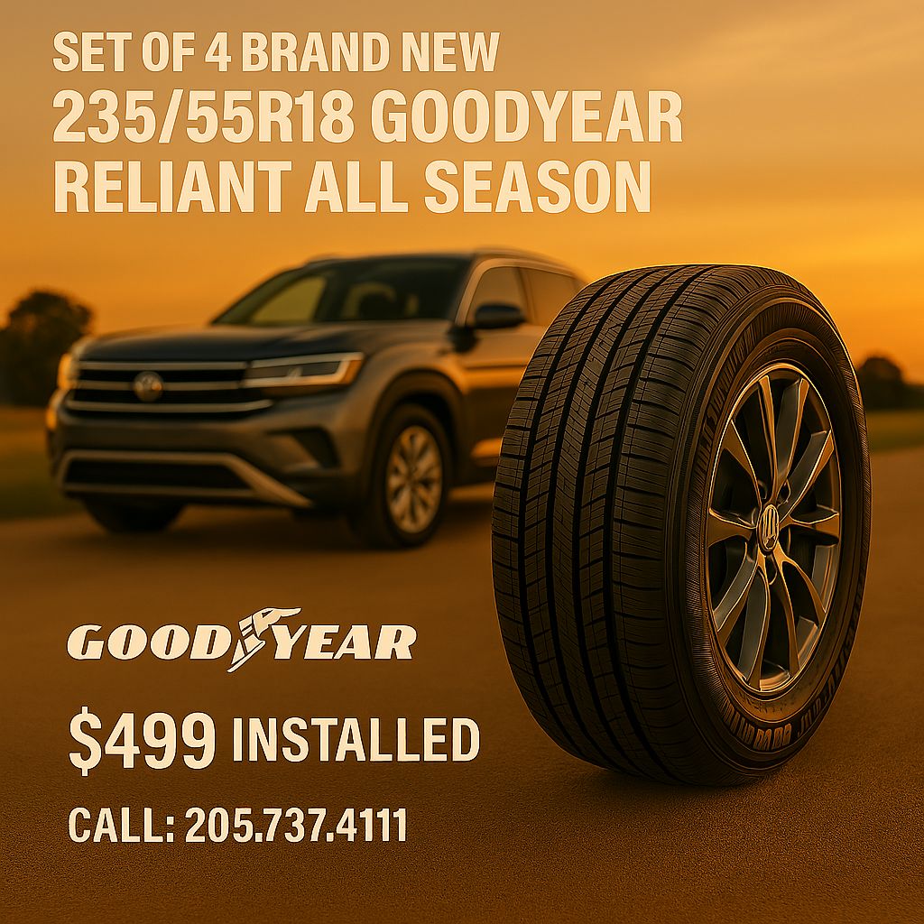 SET OF 4 BRAND NEW 2355518 GOODYEAR RELIANT ALL SEASON 100V