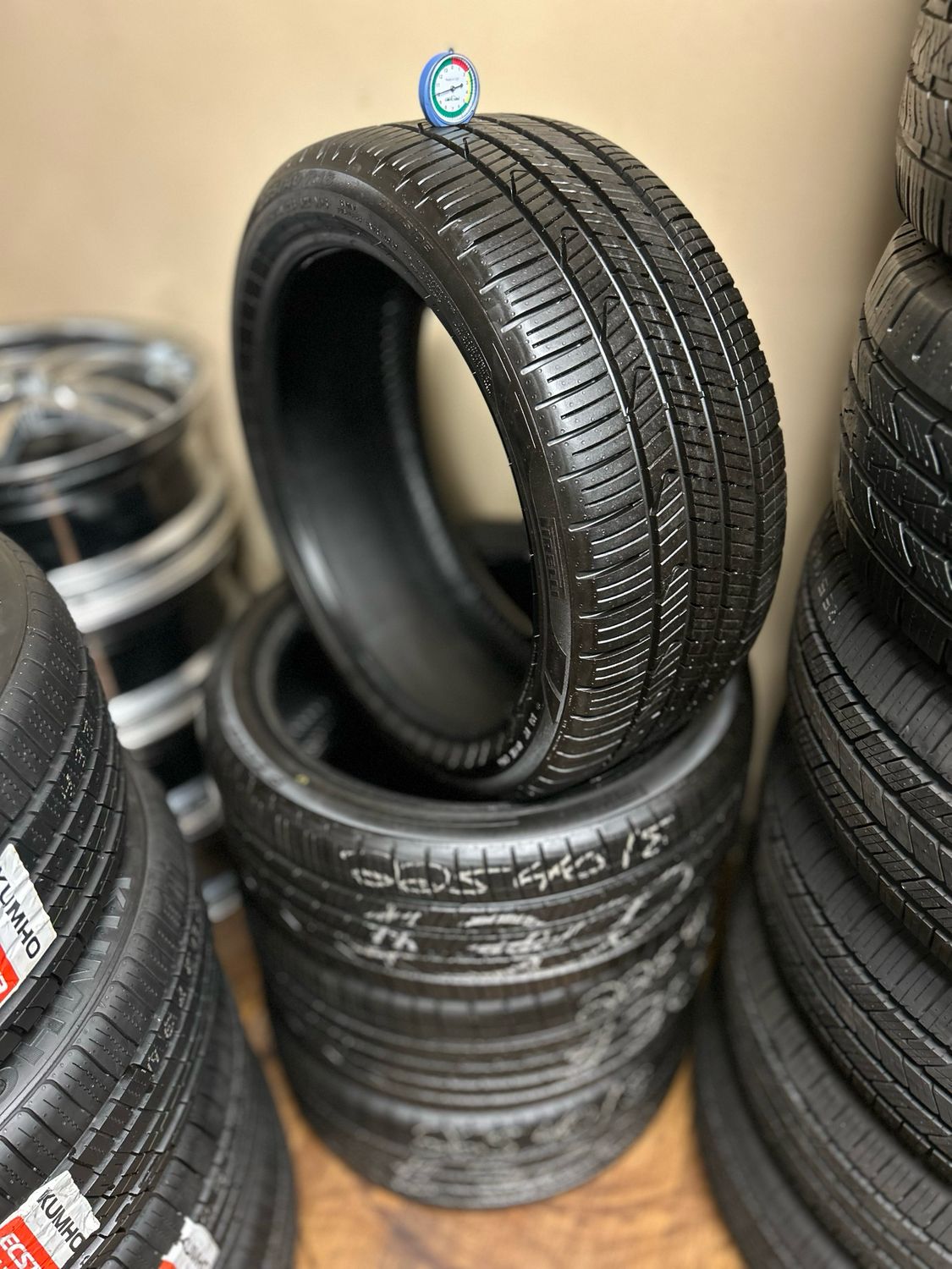 SET OF 4 LIKE NEW USED 225/40R18 PIRELLI P ZERO AS PLUS 3 *TREAD DEPTH:10/32=99%