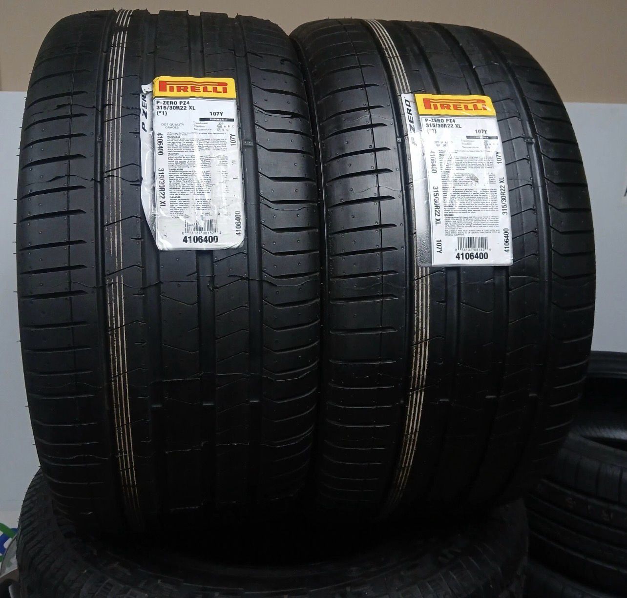 1 PAIR OF NEW 3153022 PIRELLI P-ZERO PZ4 107Y