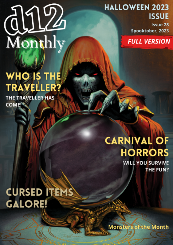 d12 Monthly Zine - Issue 28 (Halloween 2023) - PDF Only