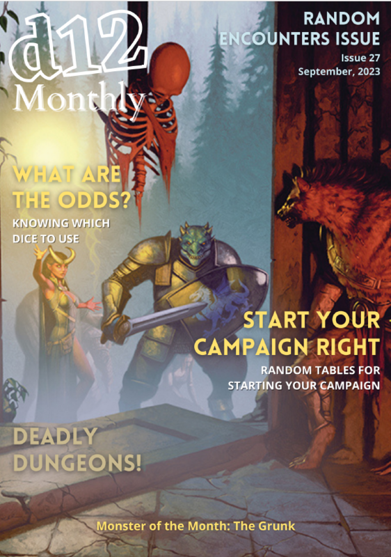 d12 Monthly Zine - Issue 27 (Random Encounters) - Physical + PDF