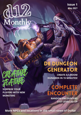 d12 Monthly Zine - Issue 1 (Dungeons) - Physical + PDF