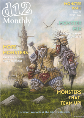 d12 Monthly Zine - Issue 10 (Monsters) - Physical + PDF