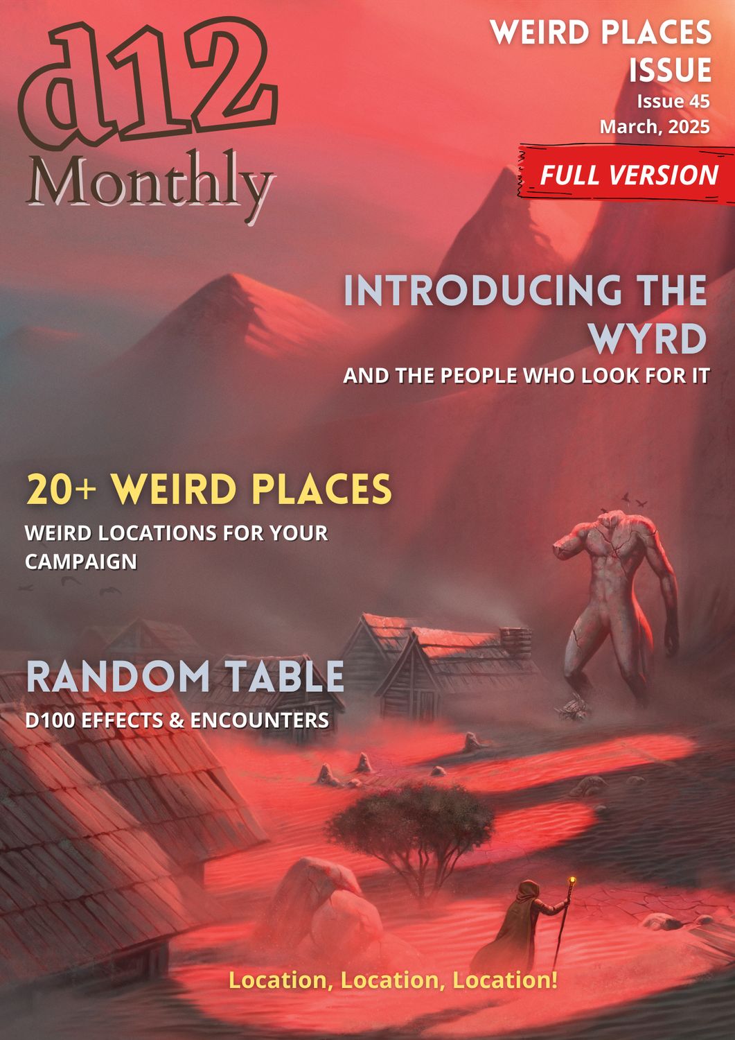 d12 Monthly Zine - Issue 45 (Weird Places) - PDF Only