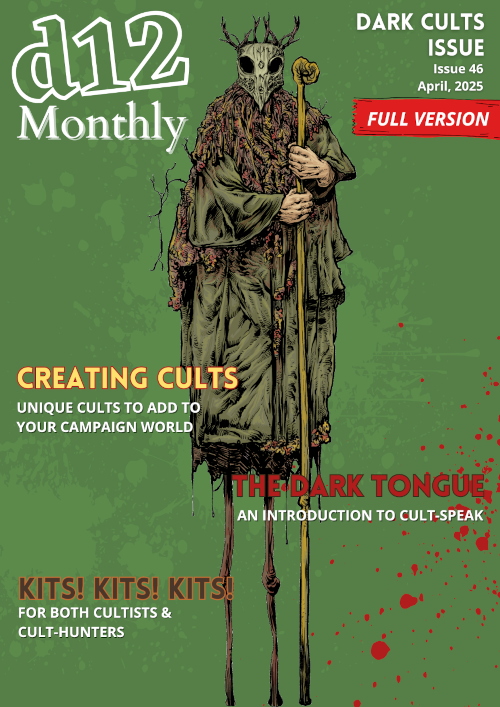 d12 Monthly Zine - Issue 46 (Dark Cults) - Physical + PDF