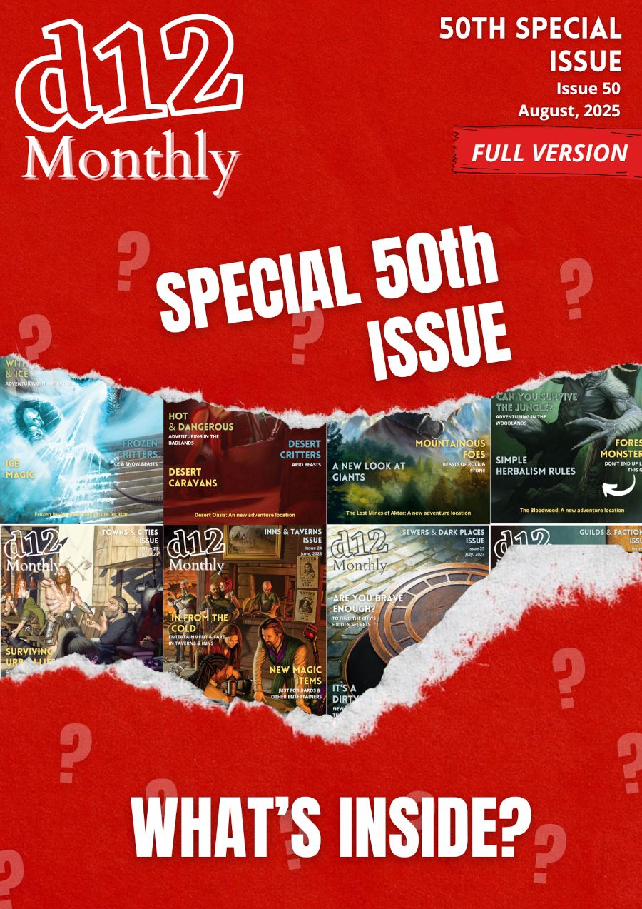 PRE-ORDER for d12 Monthly Zine - Issue 50 (50th Issue) - Physical + PDF
