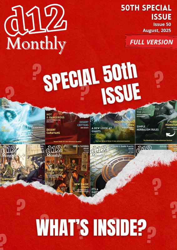 PRE-ORDER for d12 Monthly Zine - Issue 50 (50th Issue) - Physical + PDF