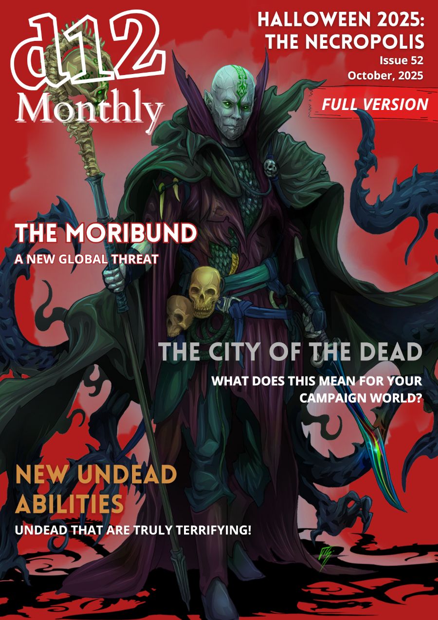 d12 Monthly Zine - Issue 52 (Halloween 2025: Necropolis) - PDF Only