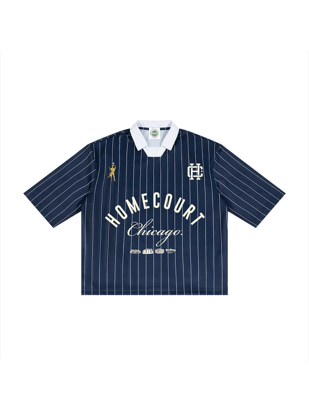 Homecourt Pinstripe Collared Jersey