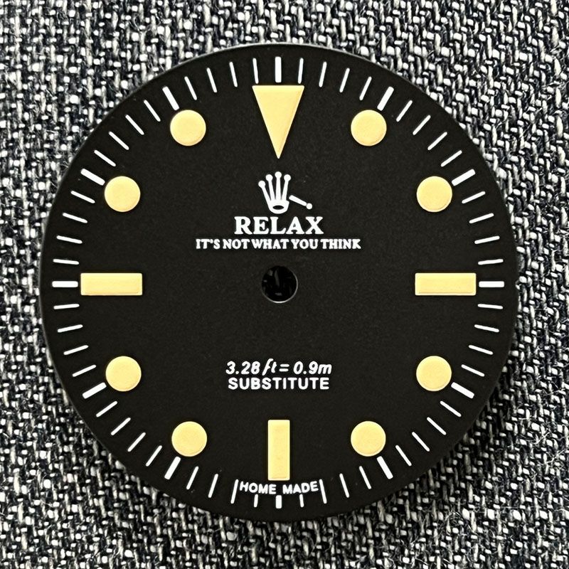 Matte Black Vintage Dial For NH35