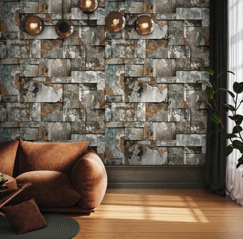 Geometric Stone Design Wallpaper