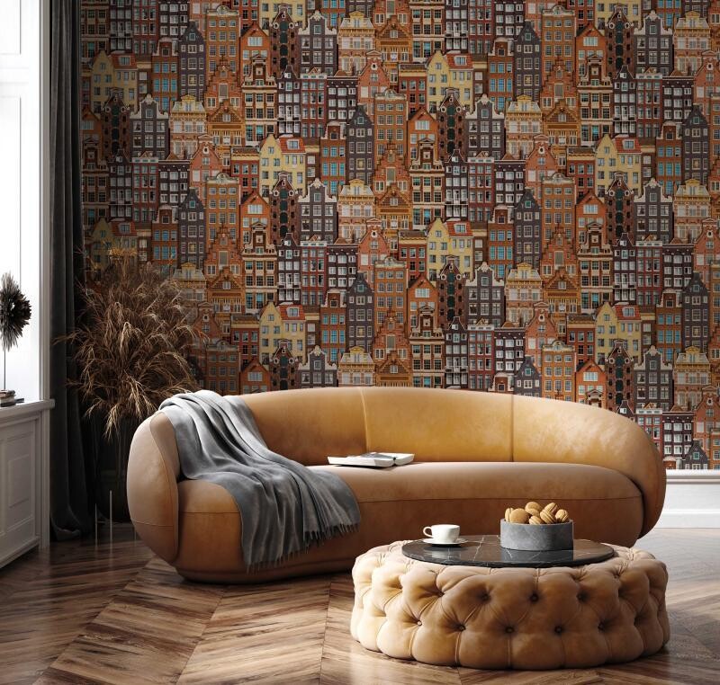 Amsterdam Houses Modern Design Wallpaper