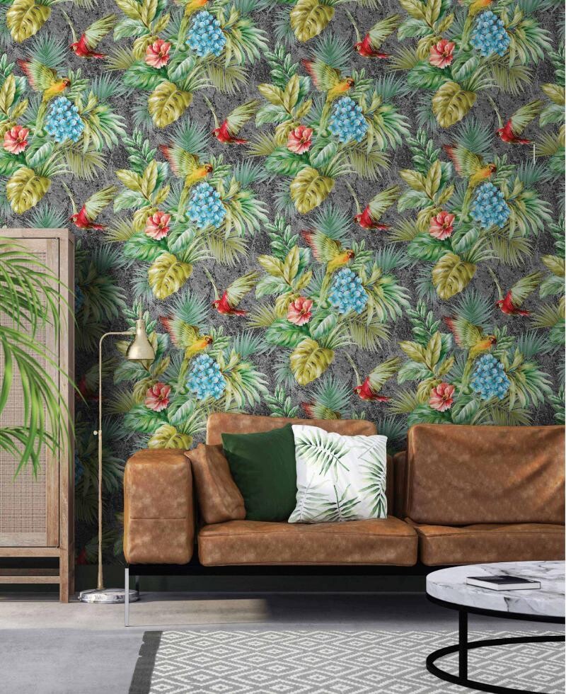 Wallpaper Parrot and Tropical Plant Trend