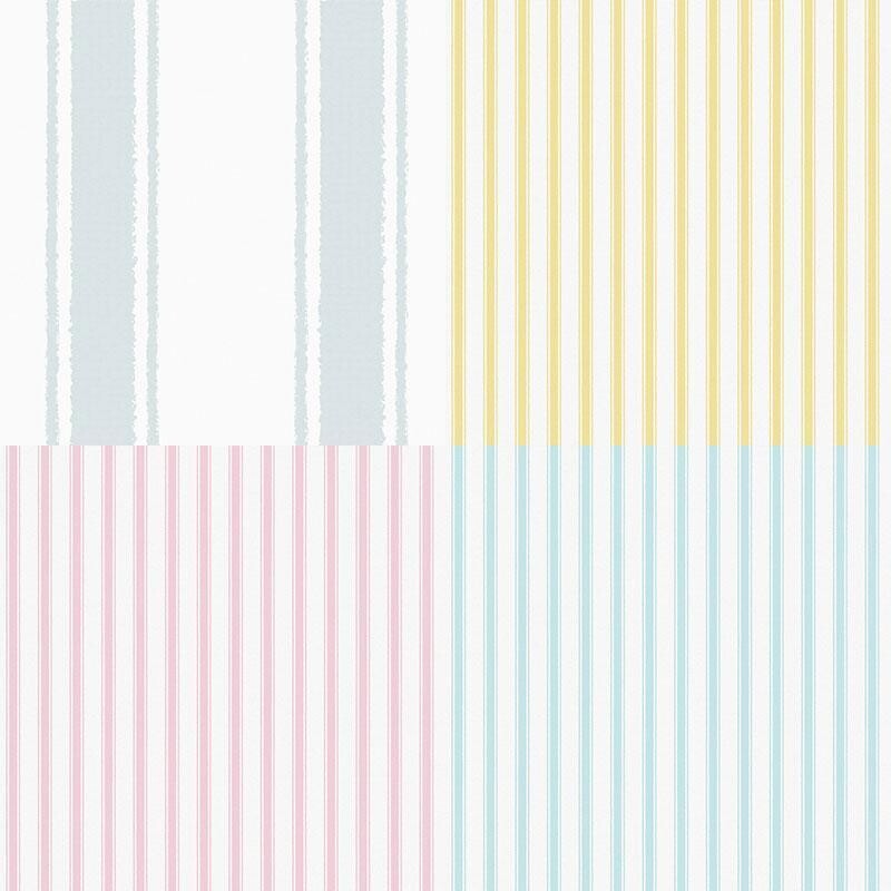 Classical striped wallpaper for kids room