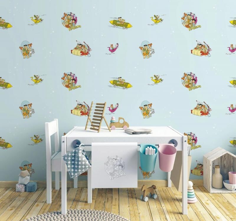 Flintstones cartoon themed wallpaper