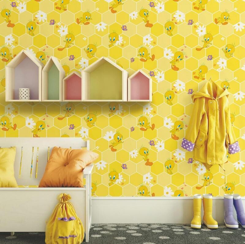 Wallpaper design with Tweety bird