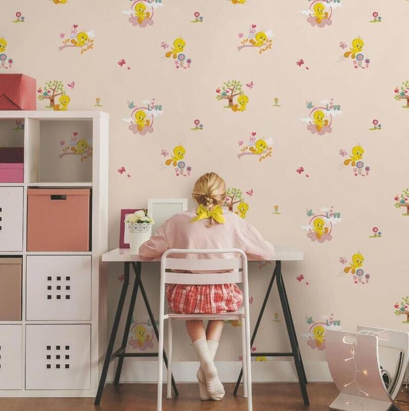 Wallpaper design with Tweety bird