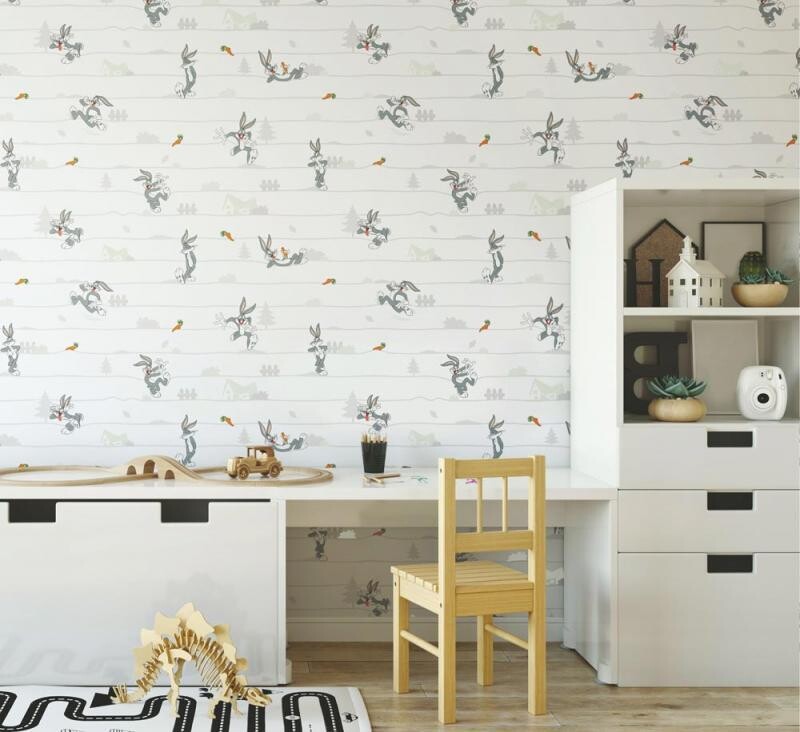 Wallpaper with Bugs Bunny cartoon character