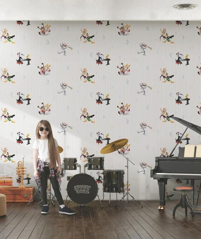 Looney Tunes characters playing music wallpaper