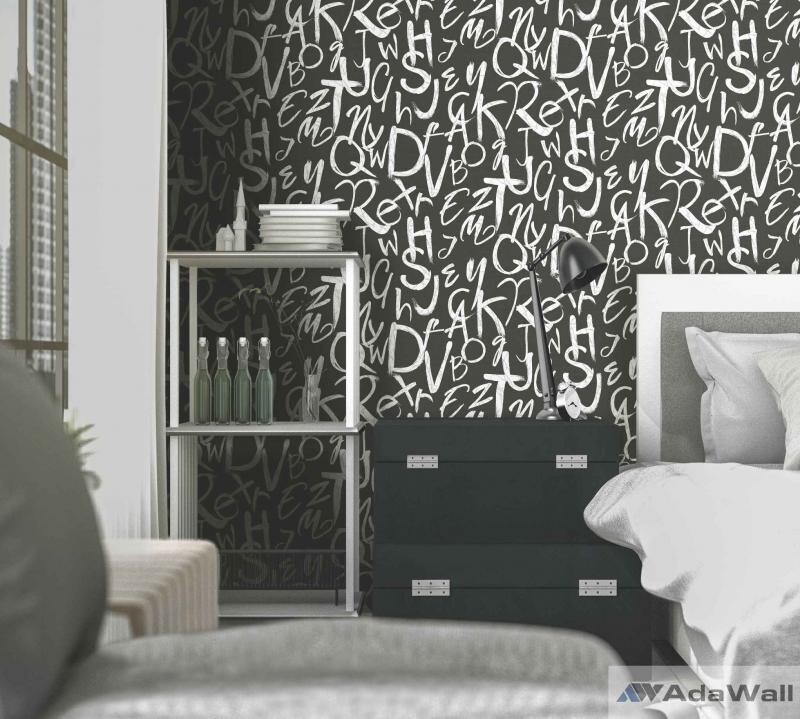 Typography modern style pattern wallpaper
