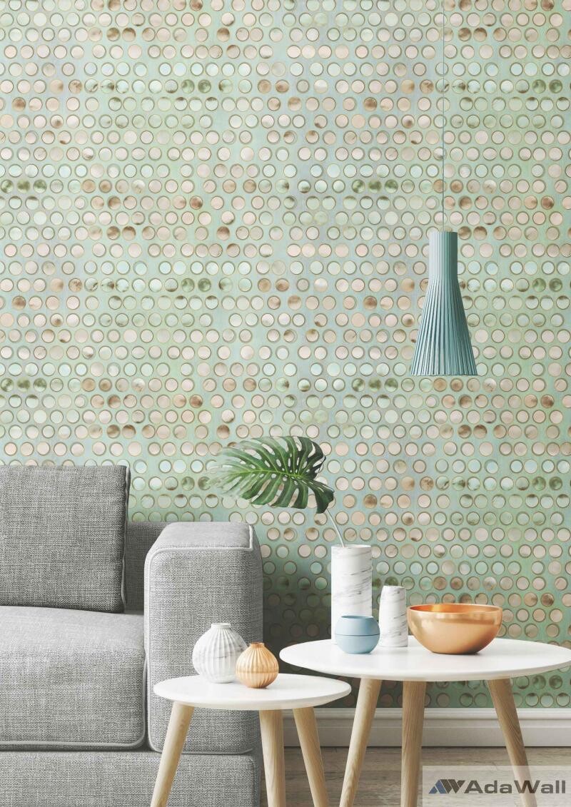 Mother-of-pearl dots design wallpaper