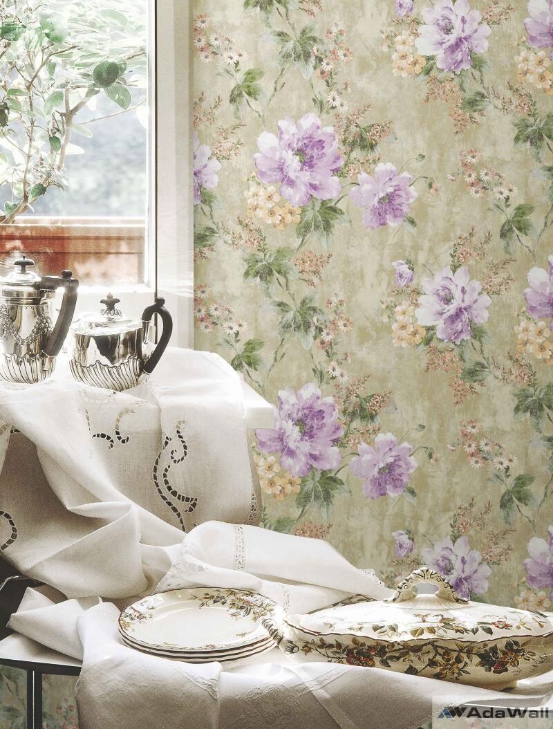 Flower bunch pattern wallpaper