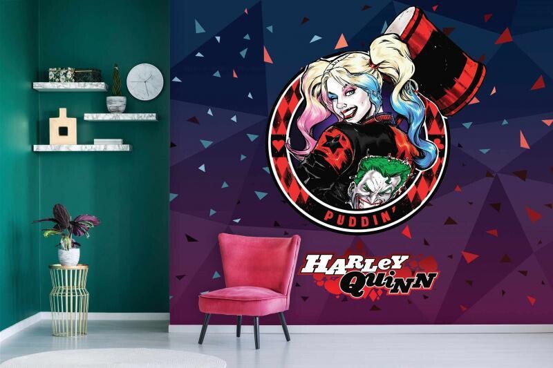 KIDS MURAL WALLPAPER HARLEY &amp; JOKER 4$/sq ft
